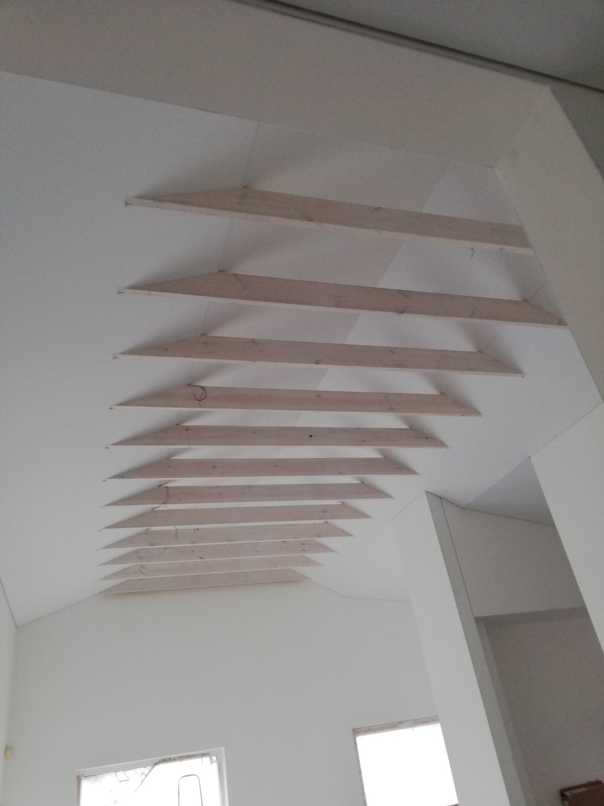 Matinės baltos įtemptos lubos unikaliam dizainui Matinės baltos įtemptos lubos unikaliam dizainui